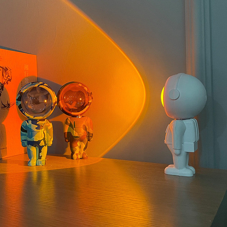 Astronauts Project Sunset Ambient Light Photo Background