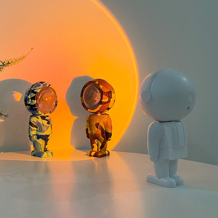 Astronauts Project Sunset Ambient Light Photo Background